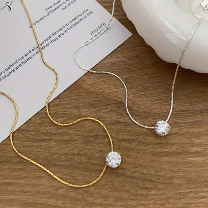 Clea Moissanite Stone Necklace