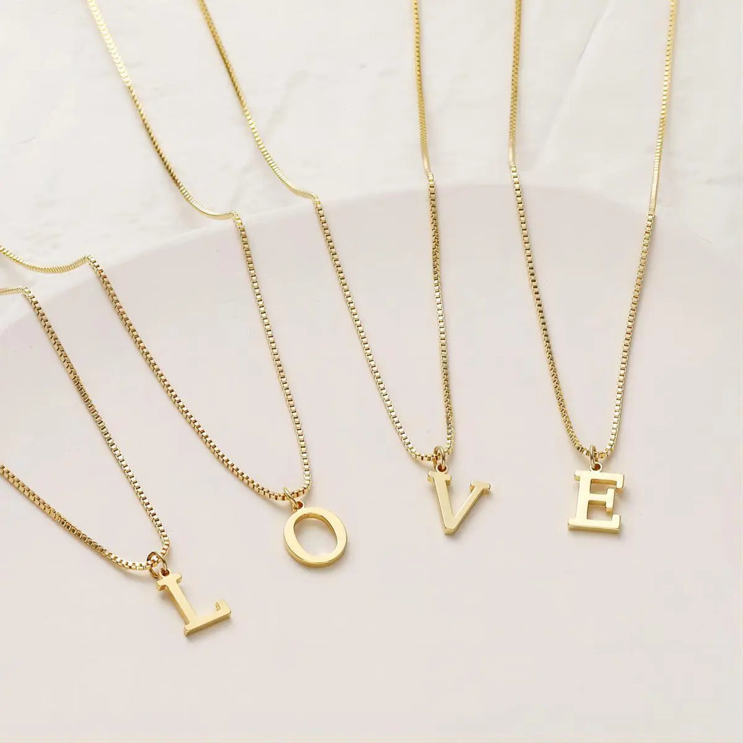 Necklace with Initials of Love Letters