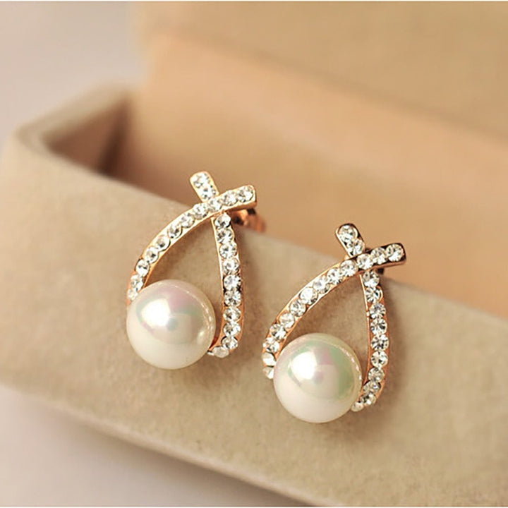 Earrings with Pearls and Sequins