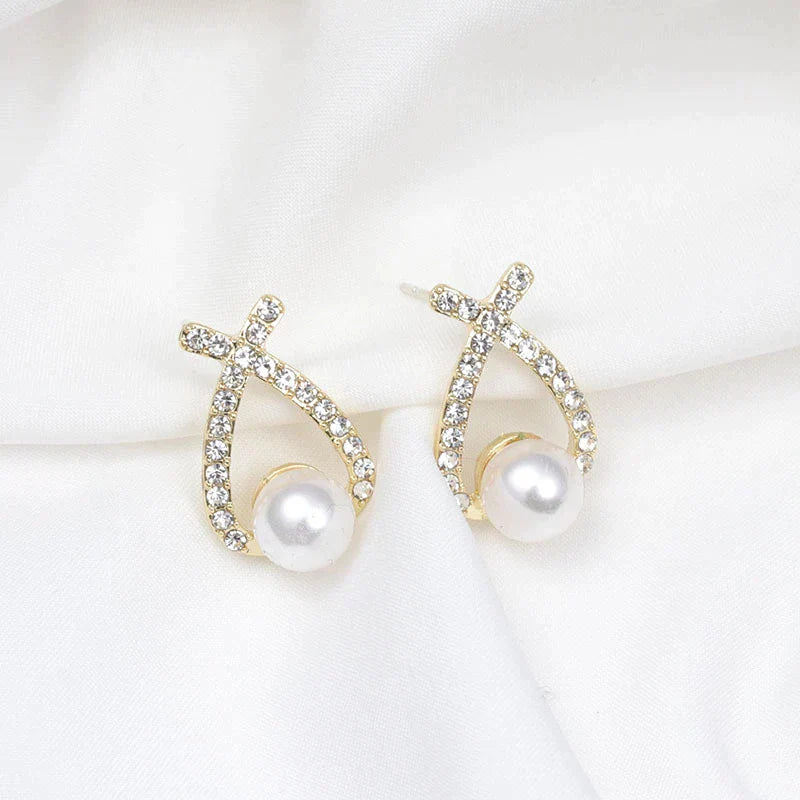 Earrings with Pearls and Sequins