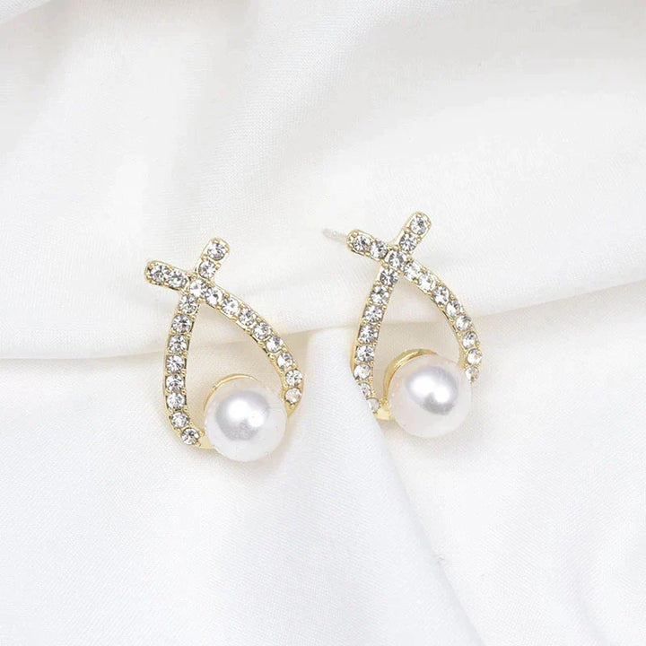 Earrings with Pearls and Sequins
