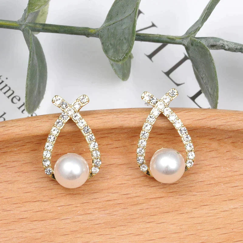 Earrings with Pearls and Sequins